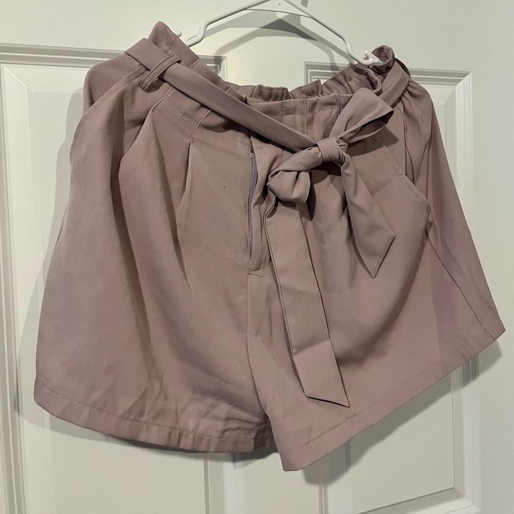 She and Sky High Rise Shorts - Purple